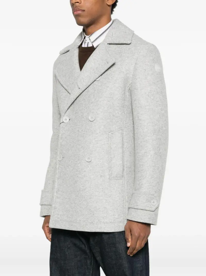 Giacca grigio doppiopetto con chiusura bottoni miniatura 3