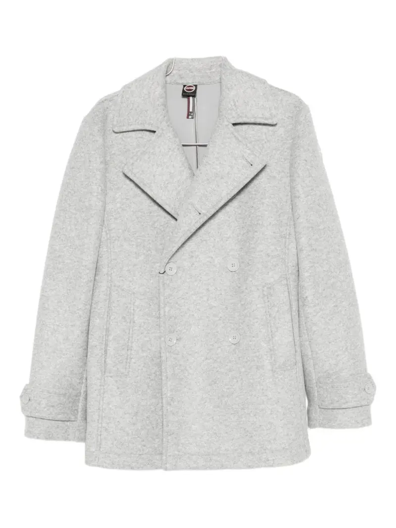 Giacca grigio doppiopetto con chiusura bottoni