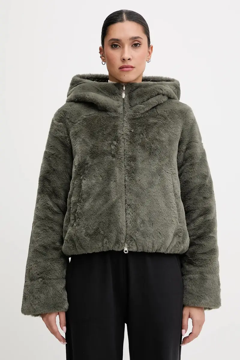 giacca in piuma reversibile Verde miniatura 2