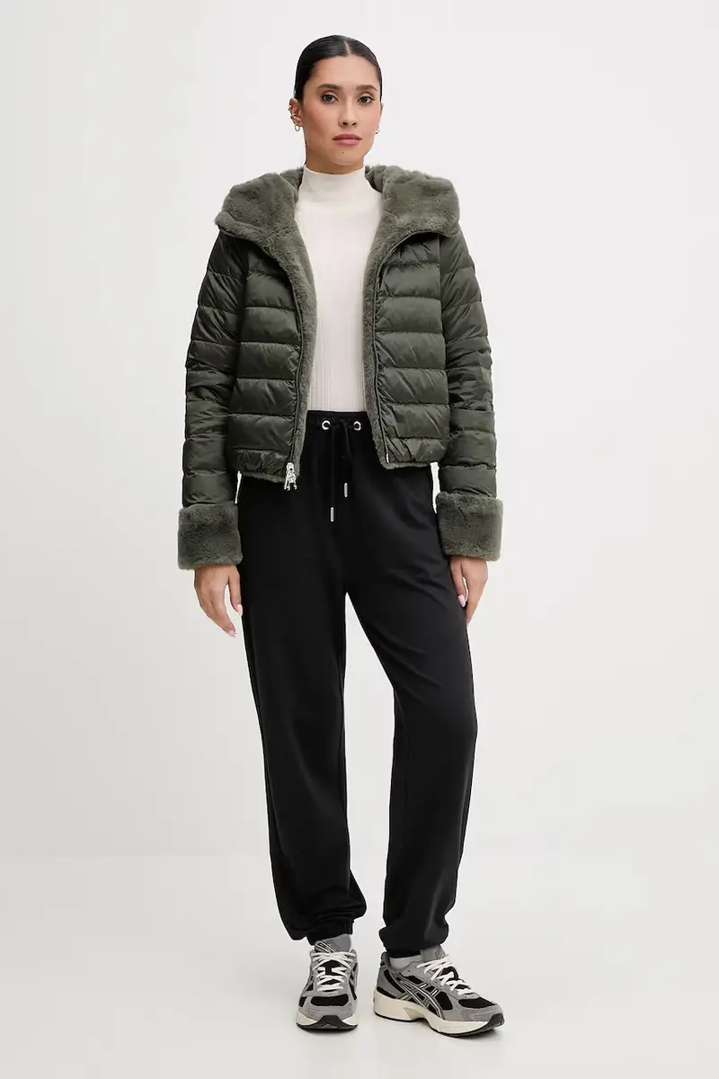 giacca in piuma reversibile Verde miniatura 3