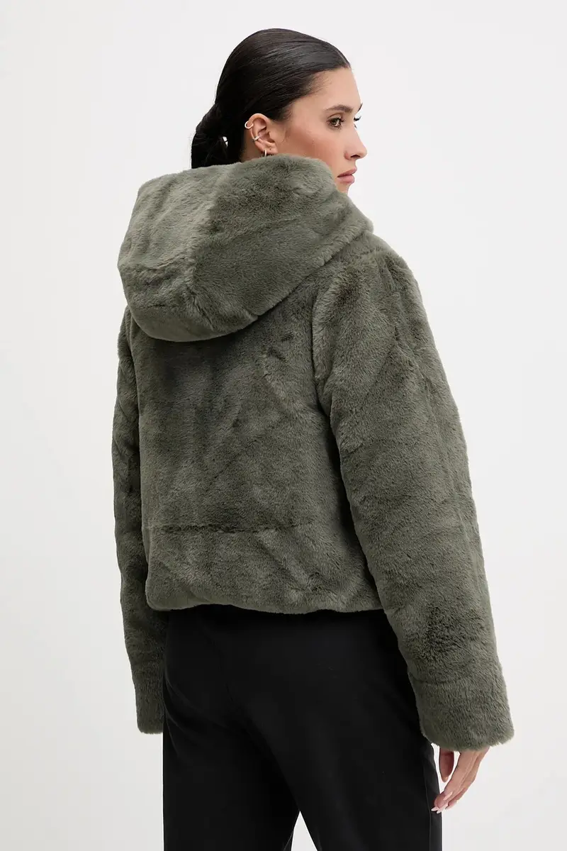 giacca in piuma reversibile Verde miniatura 5