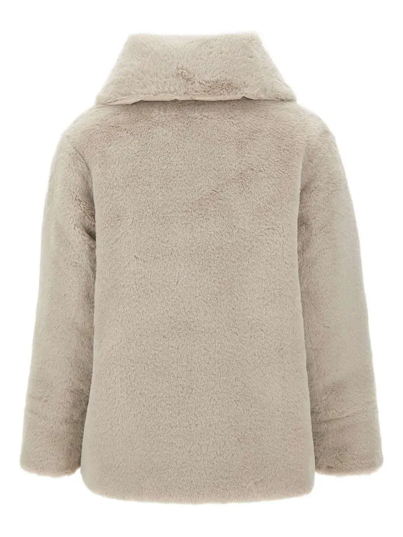 Giacca reversibile color ghiaccio in pelliccia sintetica miniatura 2