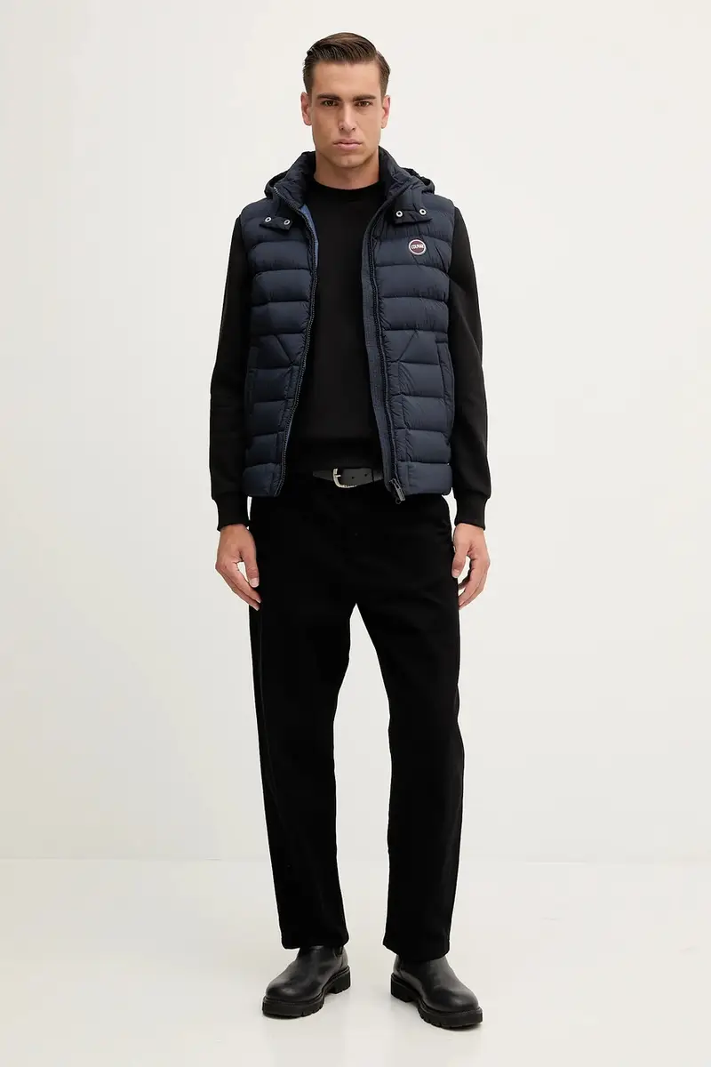 gilet in piuma colore blu navy 1259.4ZP miniatura 2