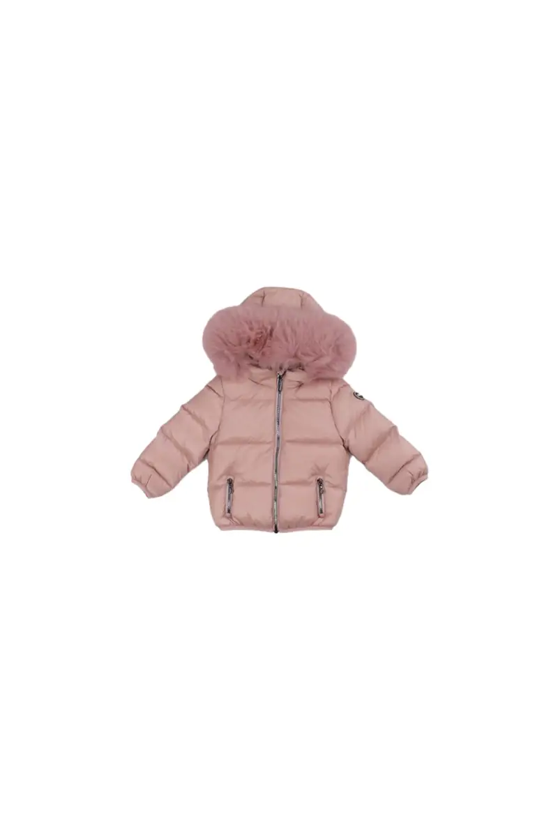 Giubbotto Bambina COLMAR Rosa Giacca baby con cappuccio e bo
