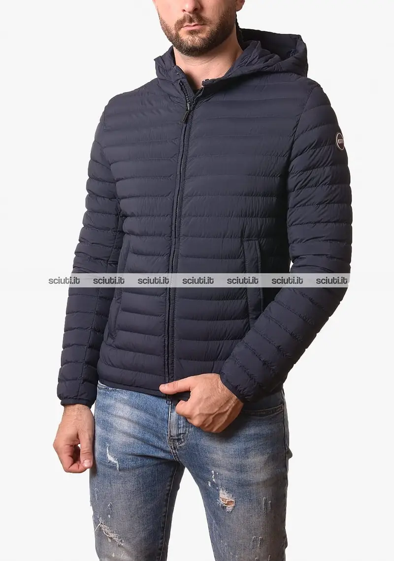 Giubbotto Colmar uomo blu scuro 100 gr. con cappuccio