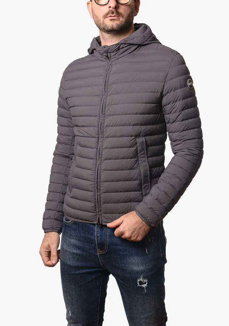 Giubbotto Colmar uomo grigio scuro 100 gr. con cappuccio