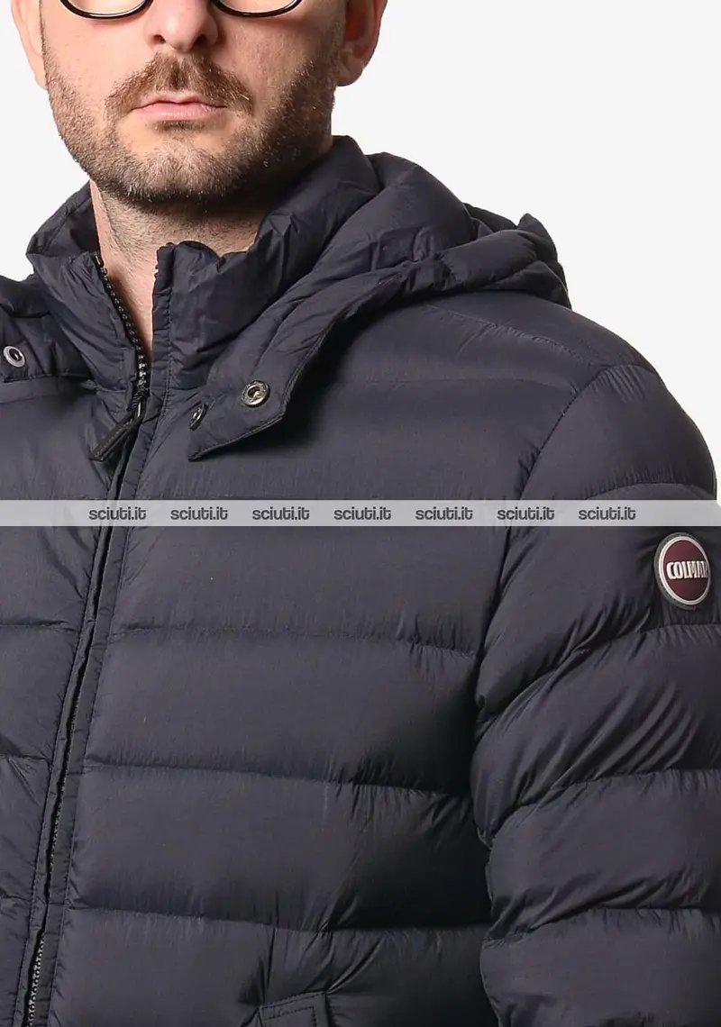 Giubbotto Colmar uomo nero pesante cappuccio staccabile