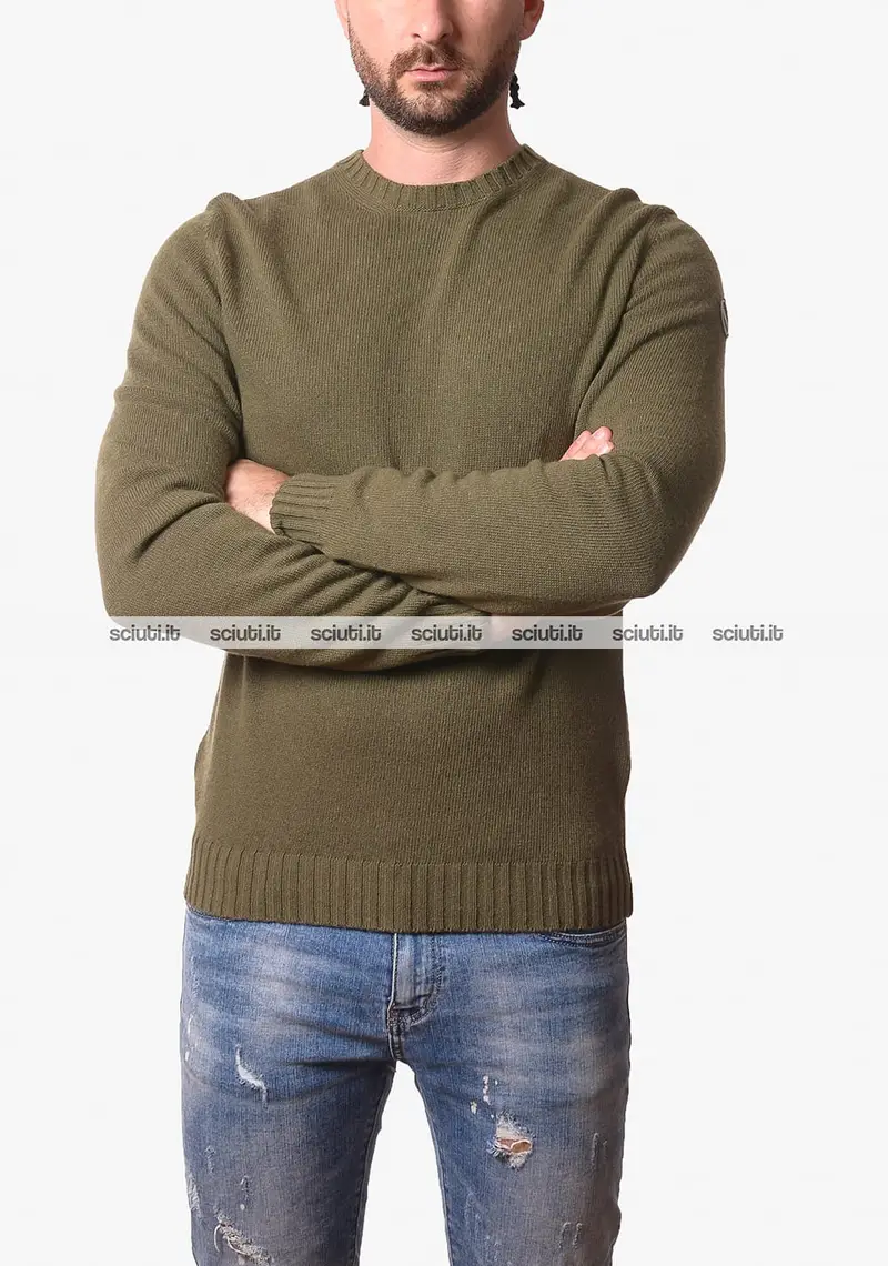 Maglia Colmar uomo verde scuro misto lana e cachemire