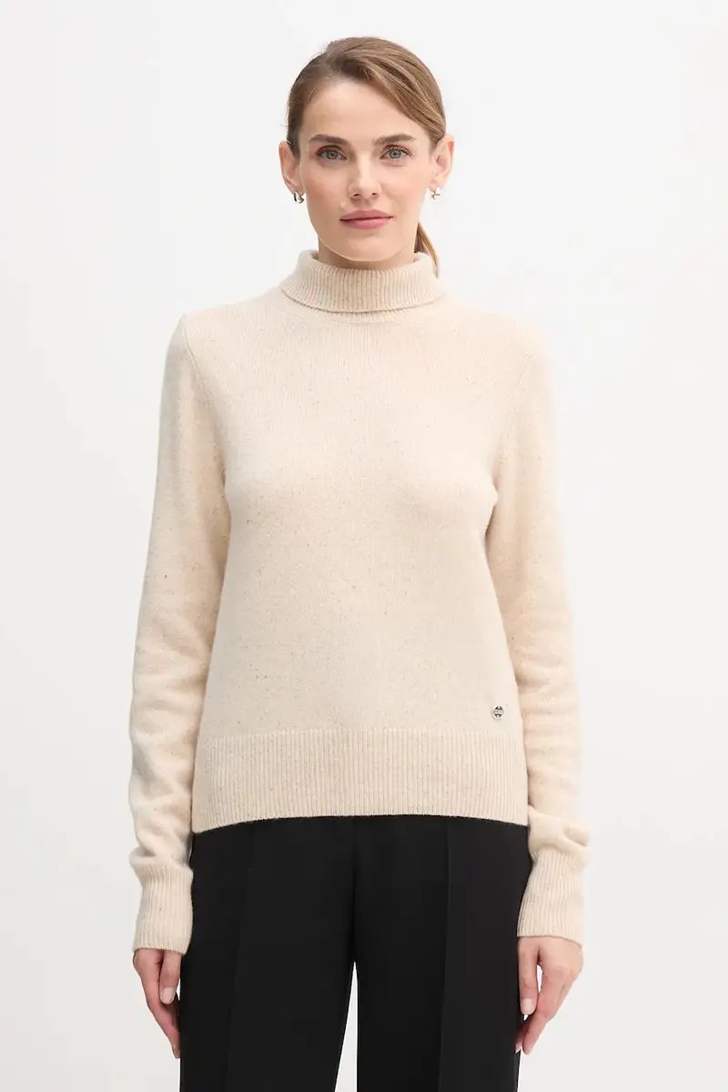 maglione con lana Beige