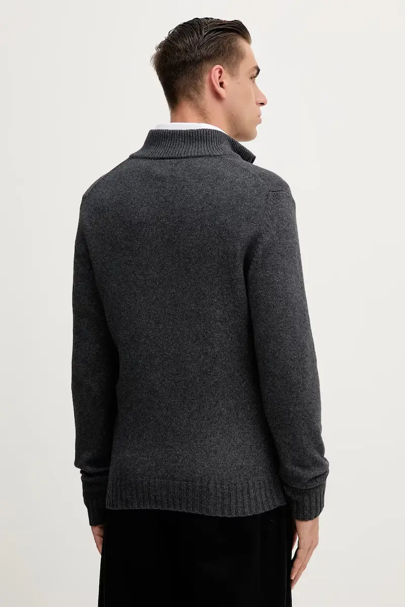 maglione in lana uomo colore grigio 4472.5YR miniatura 3