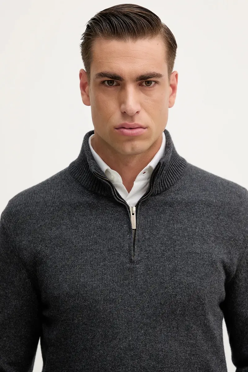 maglione in lana uomo colore grigio 4472.5YR miniatura 4