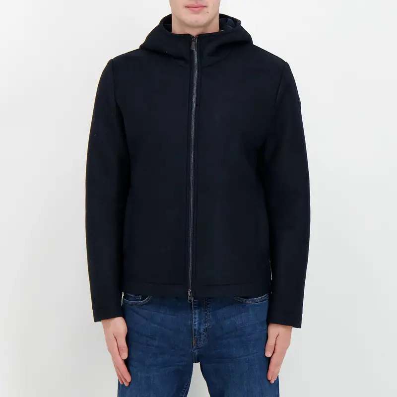 GIACCA CON CAPPUCCIO LANA E NEOPRENE