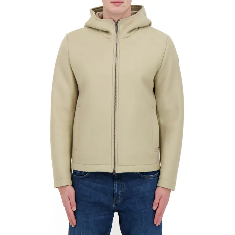 GIACCA CON CAPPUCCIO LANA E NEOPRENE