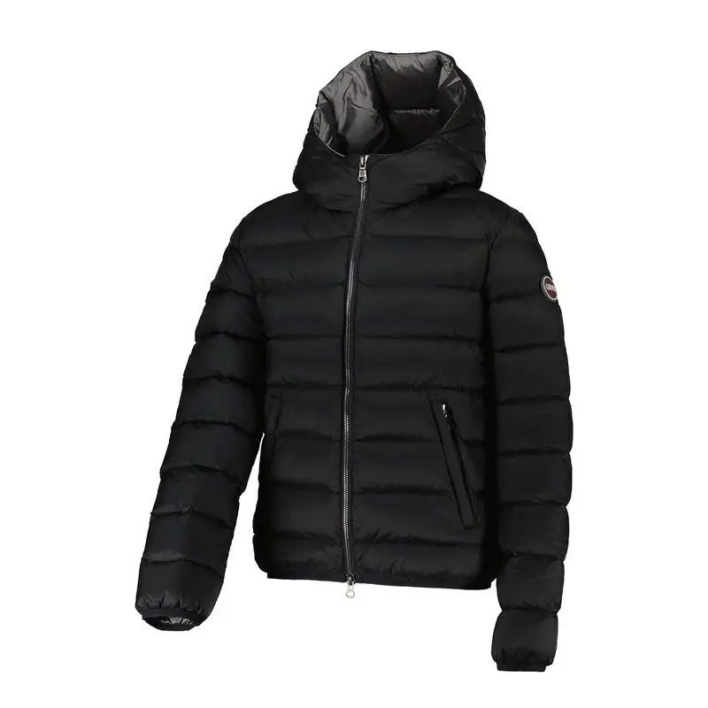 PIUMINO CON CAPPUCCIO BAMBINA Nero