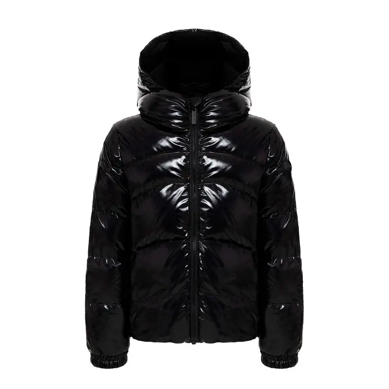 PIUMINO CON CAPPUCCIO GLOW BAMBINA Nero