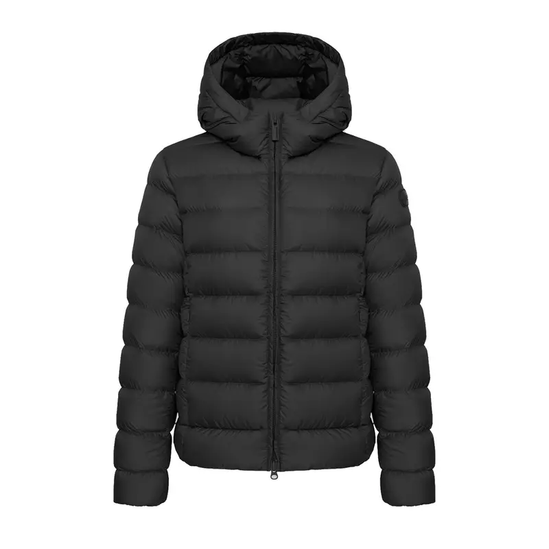 PIUMINO CON CAPPUCCIO OPACO DONNA Nero