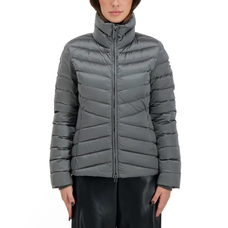 PIUMINO CON COLLO ALTO DONNA Grigio