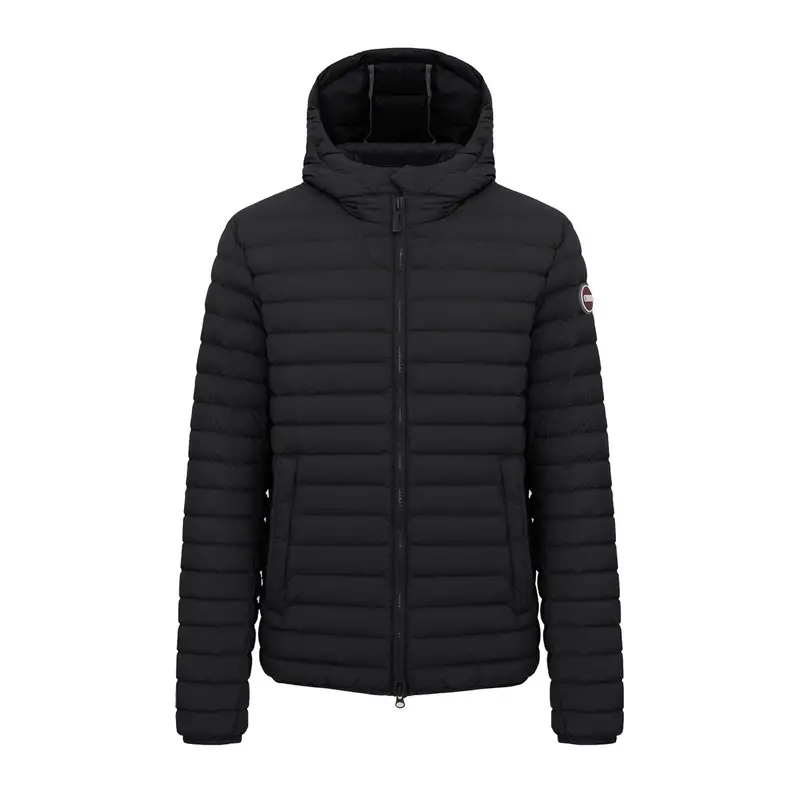 PIUMINO LEGGERO CON CAPPUCCIO RECYCLED Nero