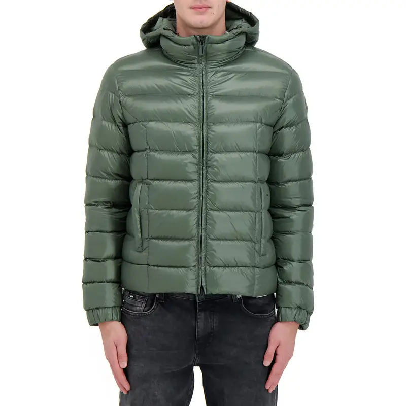 PIUMINO LUCIDO CON CAPPUCCIO RECYCLED