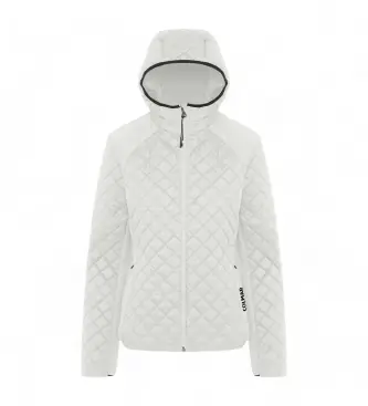 per donna 4238-2XQ Giacca a vento imbottita con cappuccio bianca (42), Bianco, Casual, Poliestere