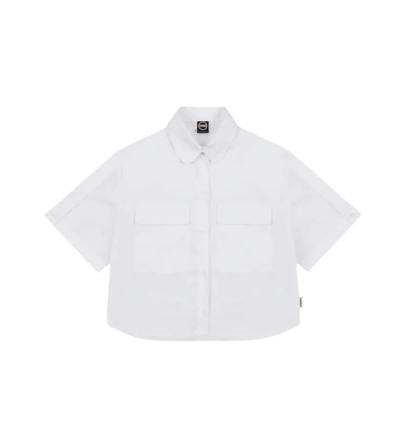 per donna 8429-4ZA Camicia corta bianca (S), Bianco, Casual, Cotone, Manica corta