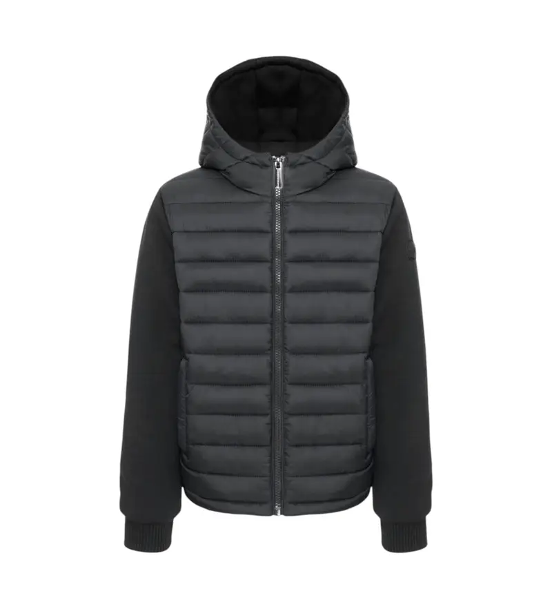 per ragazza. 3171 Giacca con maniche in peluche nero (10 años = 142cm), Casual, Poliamide, moda per bambini