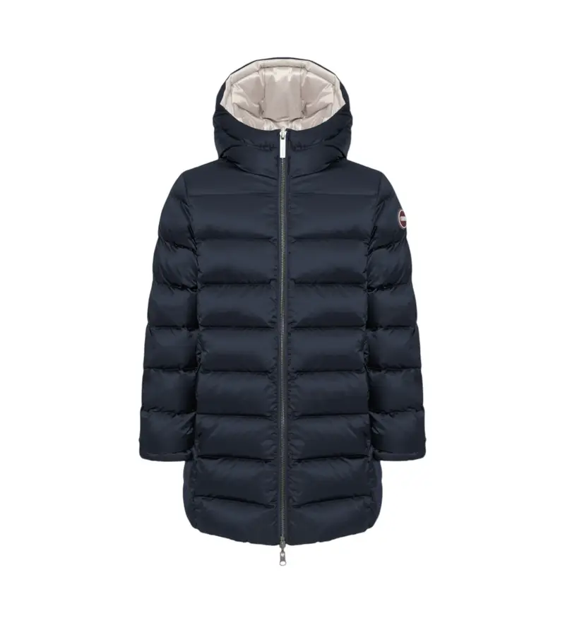 per ragazza 3453A Cappotto reversibile blu e beige (14 Años = 166cm), Casual, Poliamide, moda per bambini