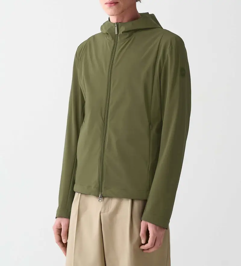 per uomo. 1811-9ZB Giacca verde originale (48), Casual, Poliamide