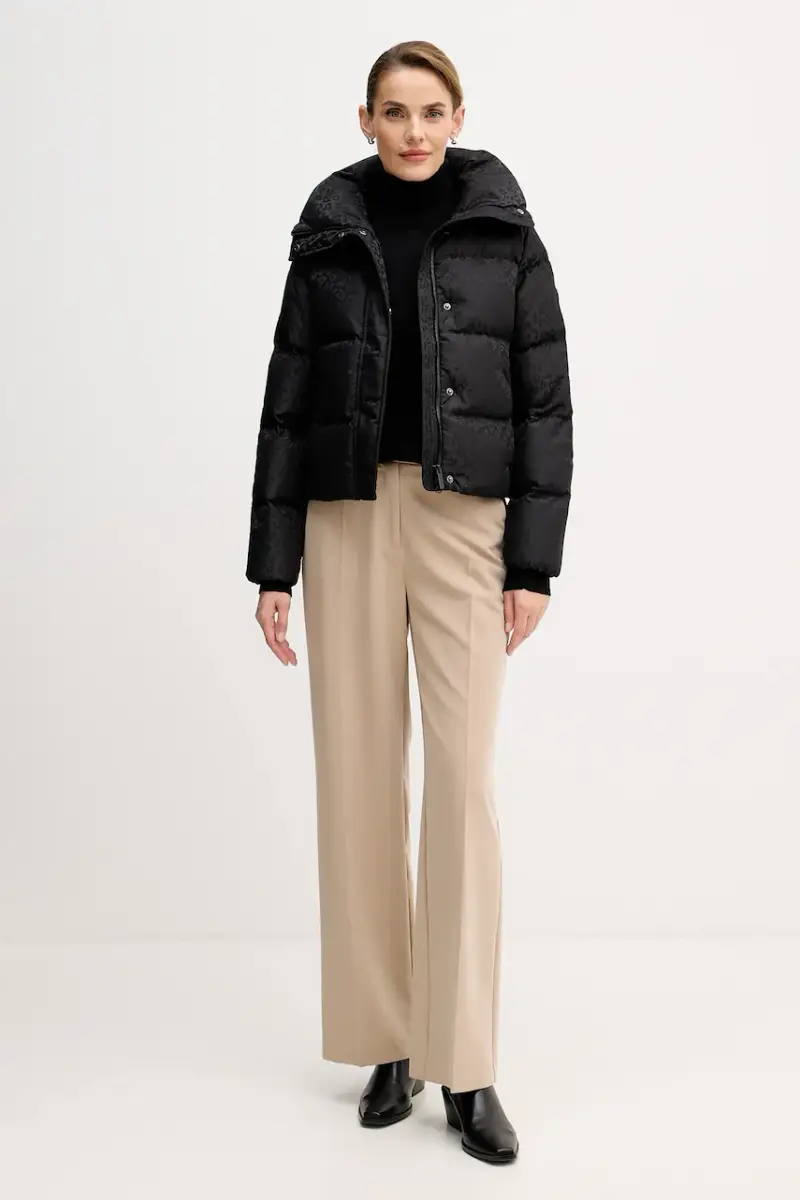 Colmar Piumino nero con motivo leopardato miniatura 2