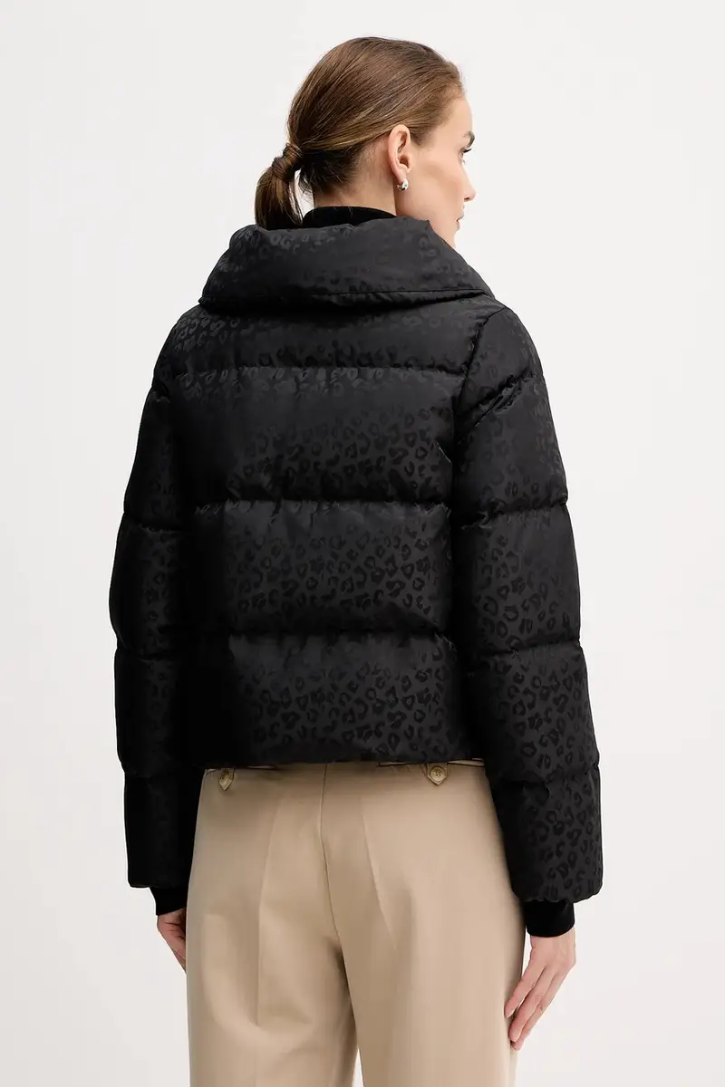 Colmar Piumino nero con motivo leopardato miniatura 3