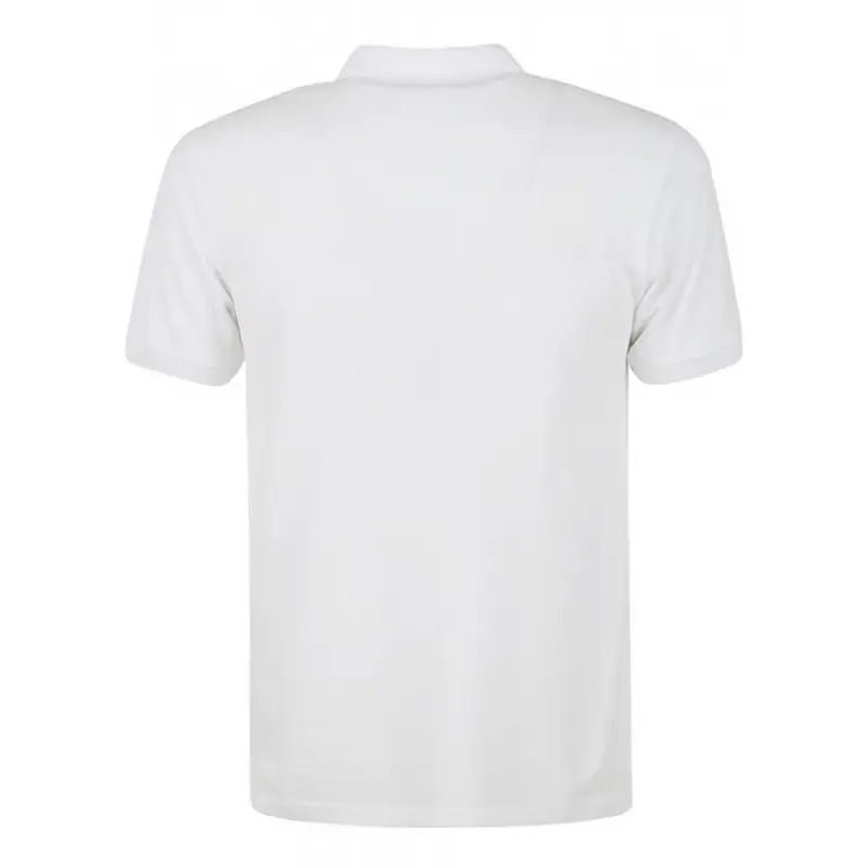 polo uomo in piquet di cotone bianca miniatura 2
