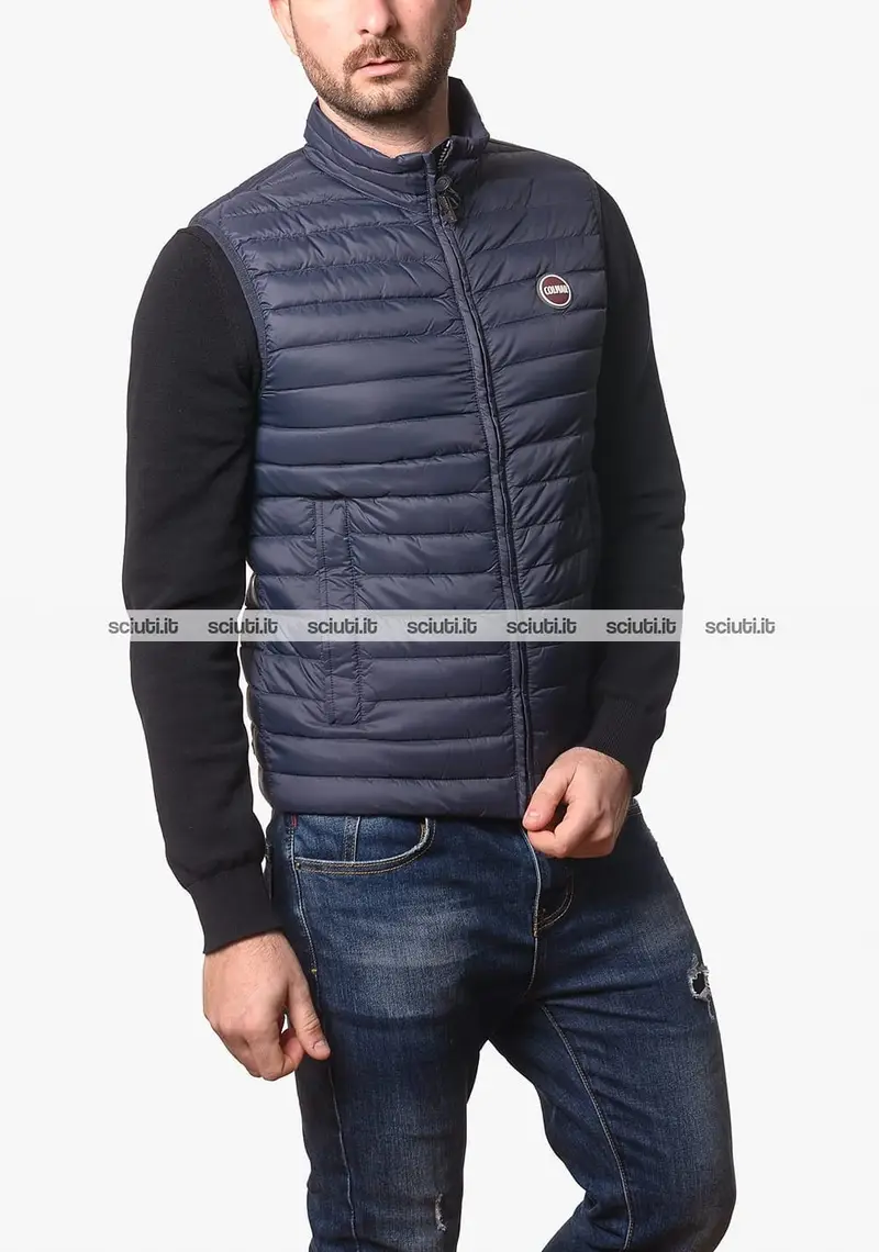 Smanicato Colmar uomo blu scuro leggero in piuma