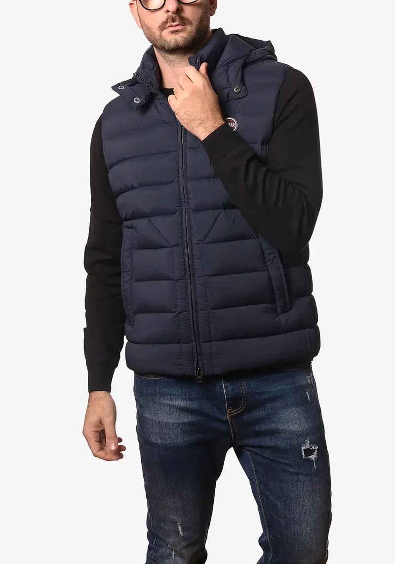 Smanicato Colmar uomo verde scuro con cappuccio staccabile