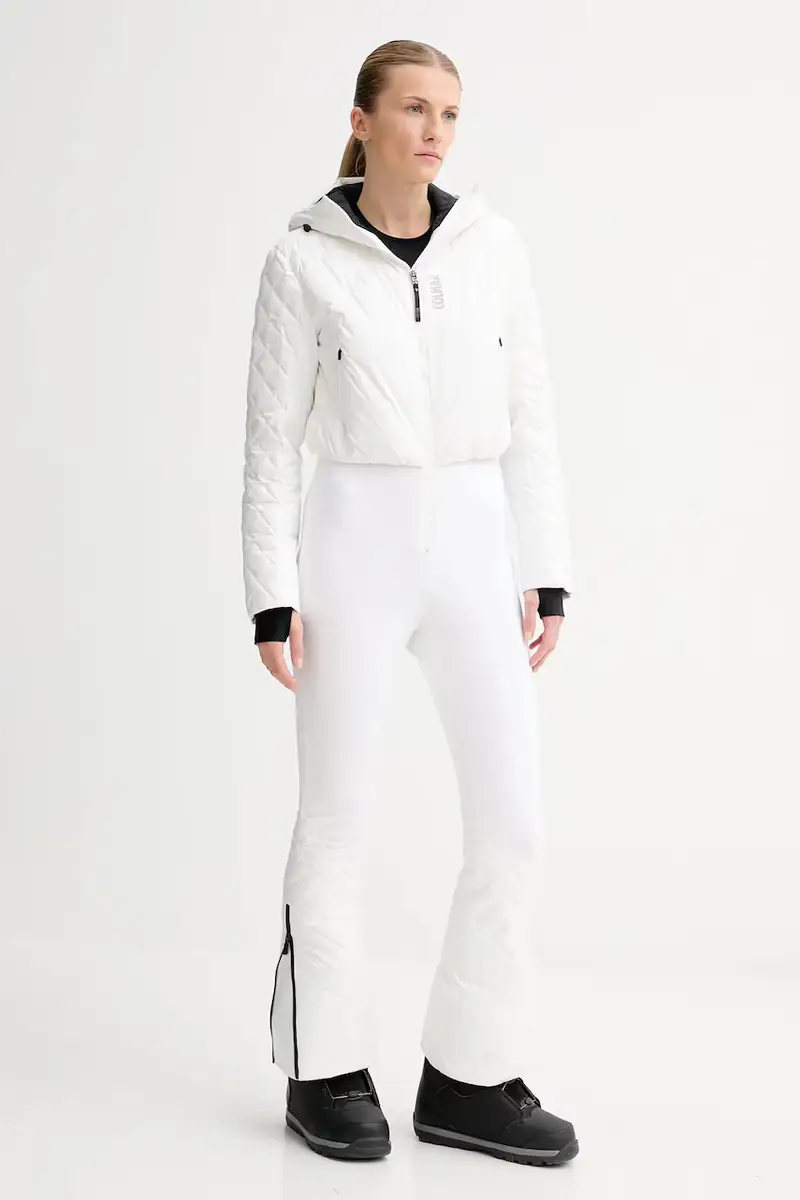 tuta da sci in piuma Bianco miniatura 2
