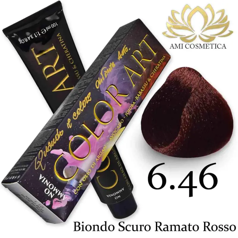 senza ammoniaca 100 ml 6.46 biondo scuro ramato rosso