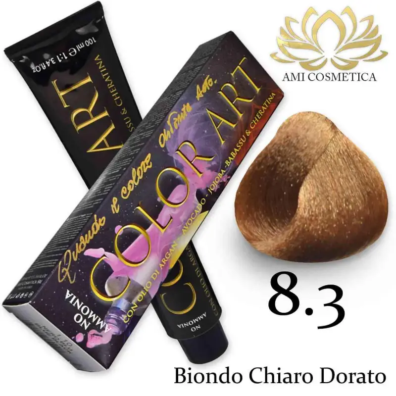 senza ammoniaca 100 ml 8.3 biondo chiaro dorato