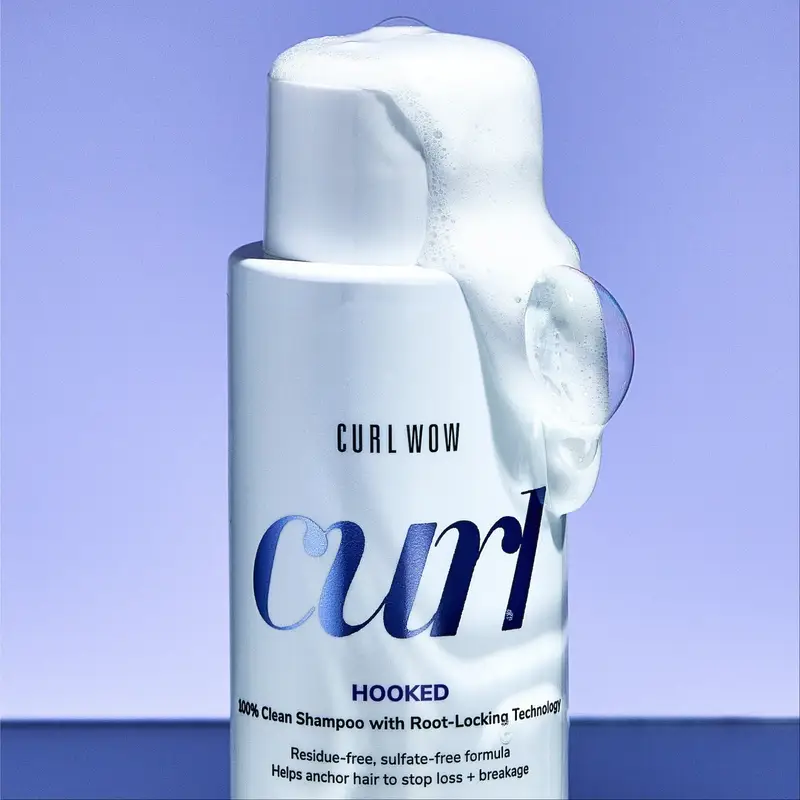 Cura dei Capelli Curl Hooked Clean Shampoo - Shampoo capelli ricci, Capelli ricci miniatura 3