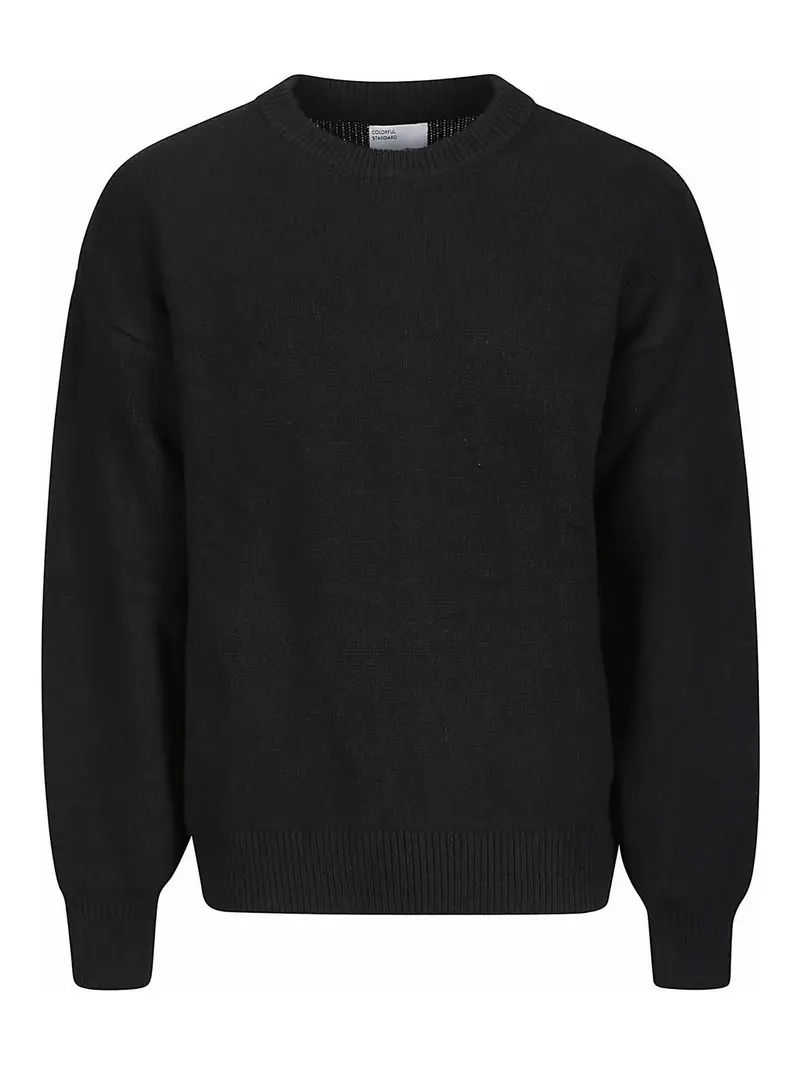 Girocollo oversize in lana merino Nero