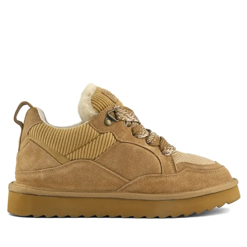 Cow Suede Sneaker Cuoio, Marrone