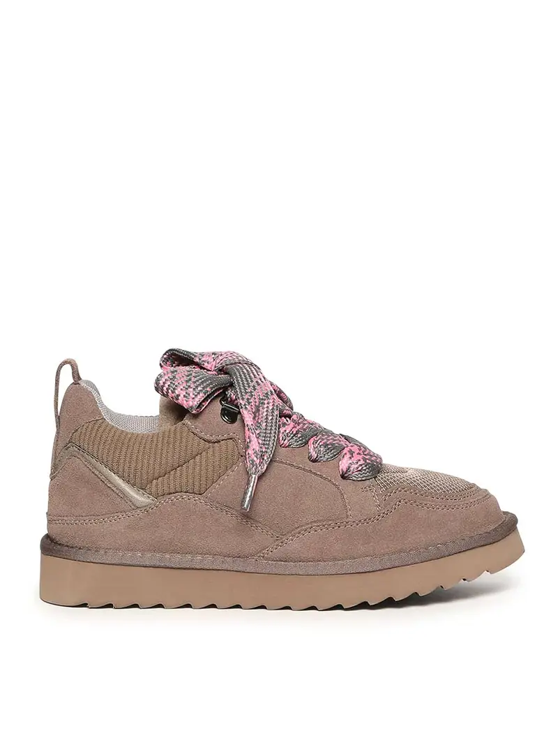 Sneaker in pelle scamosciata Beige