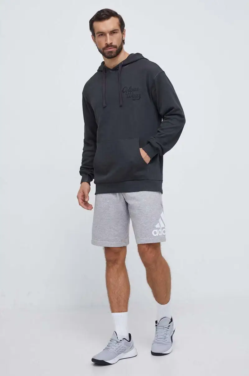 felpa in cotone uomo con cappuccio Grigio miniatura 2