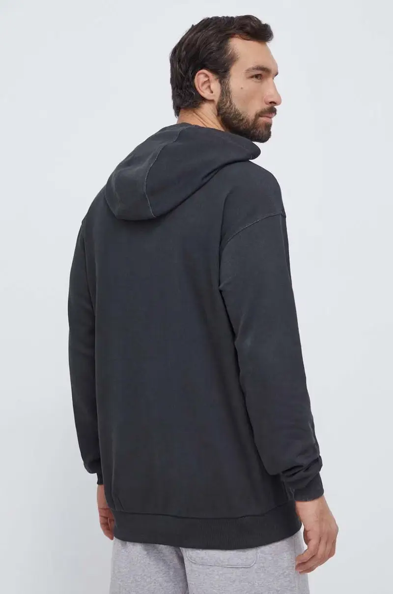 felpa in cotone uomo con cappuccio Grigio miniatura 3