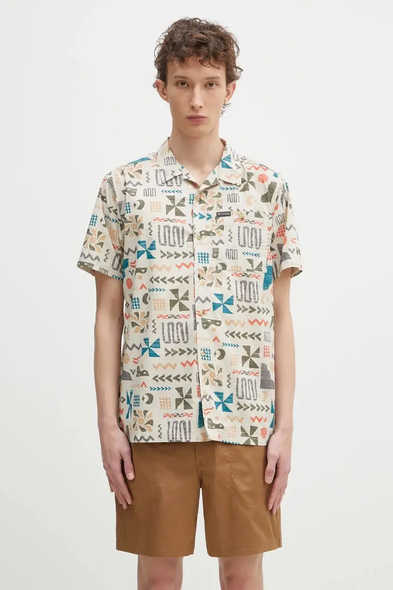 camicia in cotone Pine Canyon Short uomo colore beige 2037171