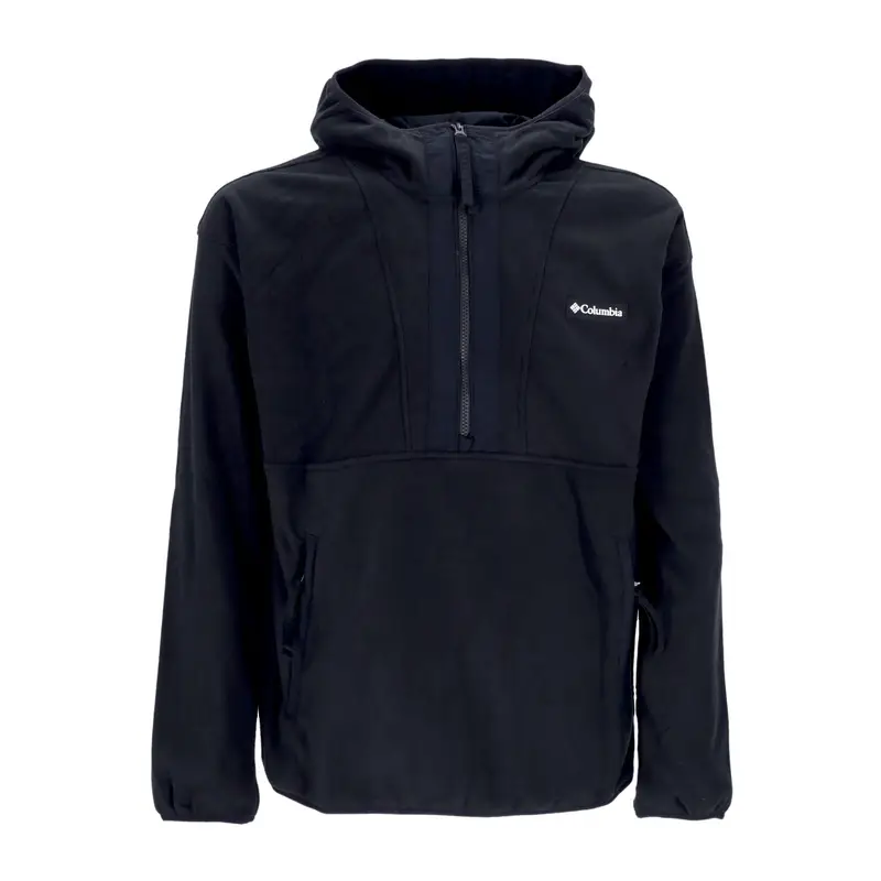 Felpa Cappuccio Uomo Backbowl Lite Half Zip Hoodie Black