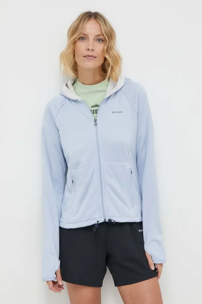 felpa da sport Boundless Trek colore blu con cappuccio 2033654