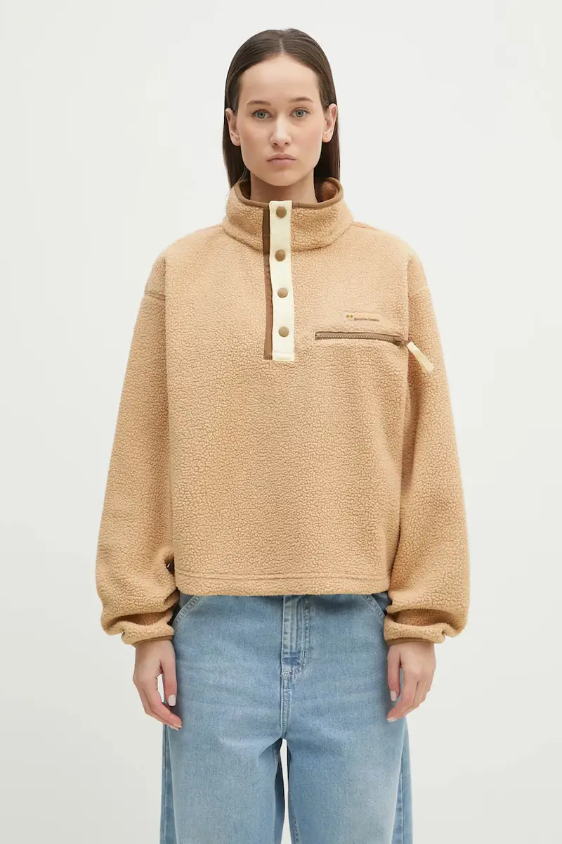 felpa da sport Helvetia colore grigio con applicazione 2092231 Beige