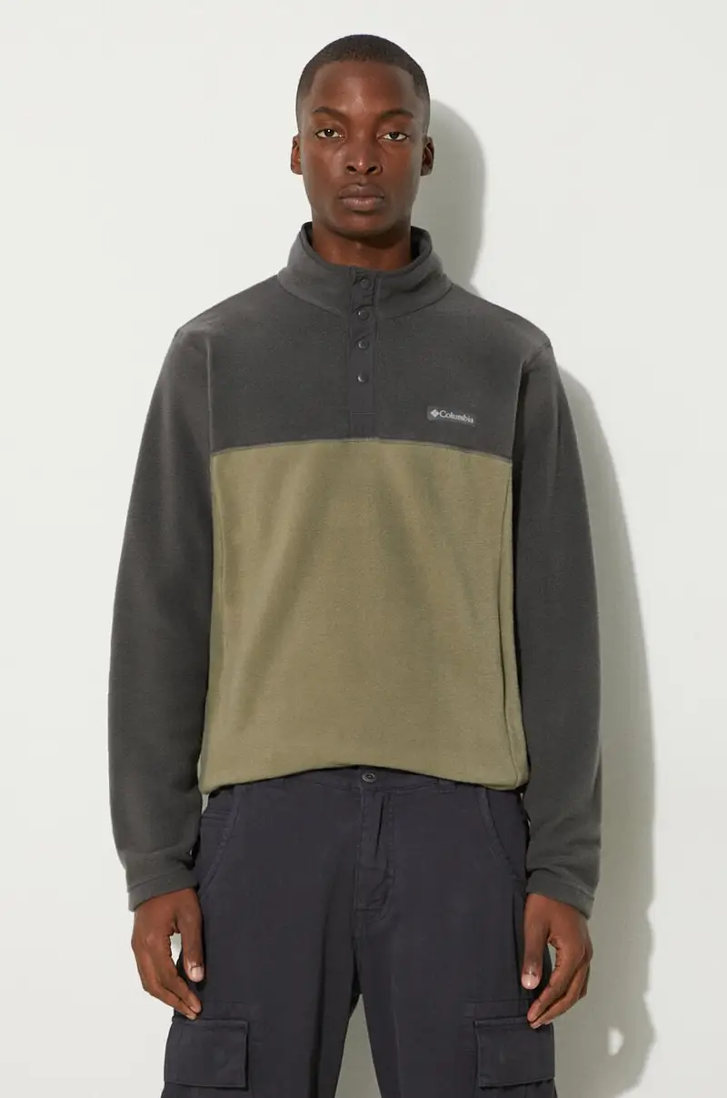 felpa da sport Steens Mountain Half Snap colore verde 2097721