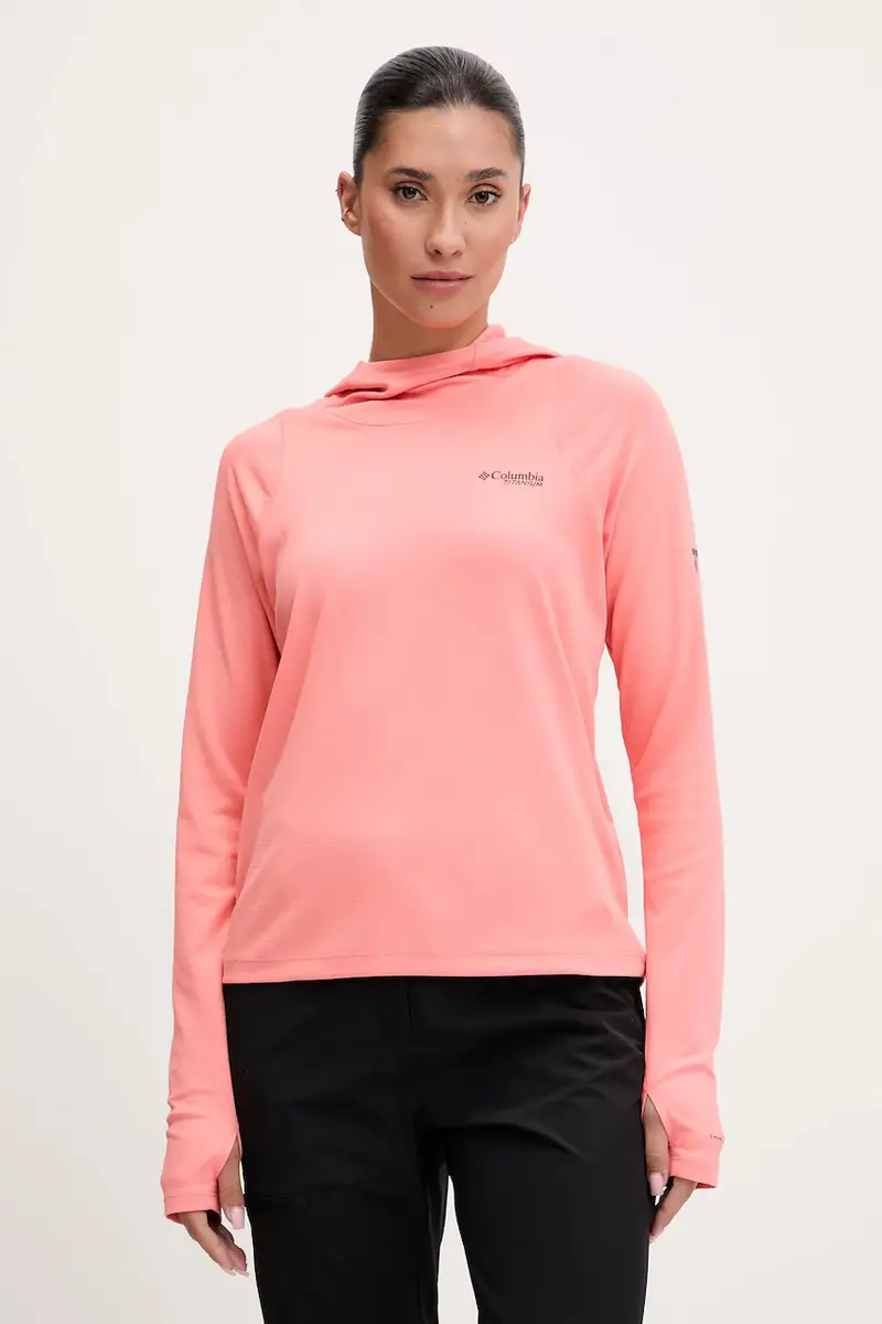 felpa da sport Summit Valley colore rosa con cappuccio 2072531