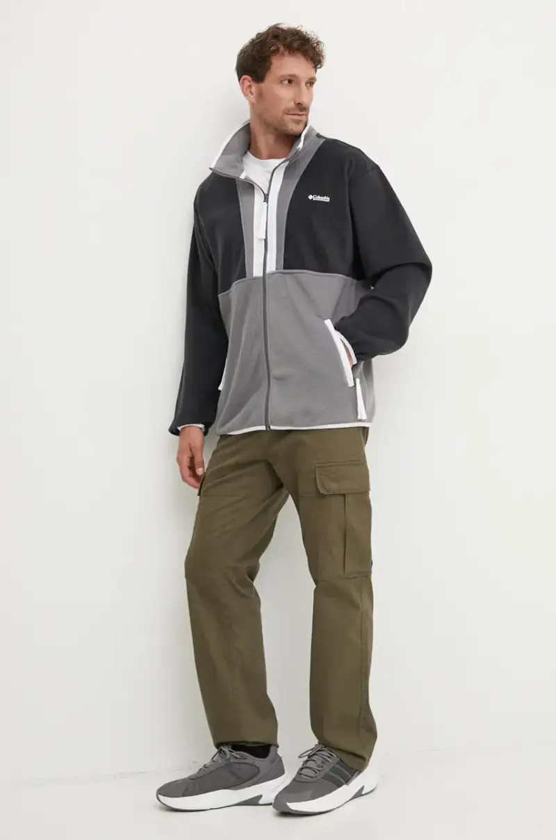 felpa in pile Backbowl II Full Zip Fleece colore grigio 2090851 miniatura 2