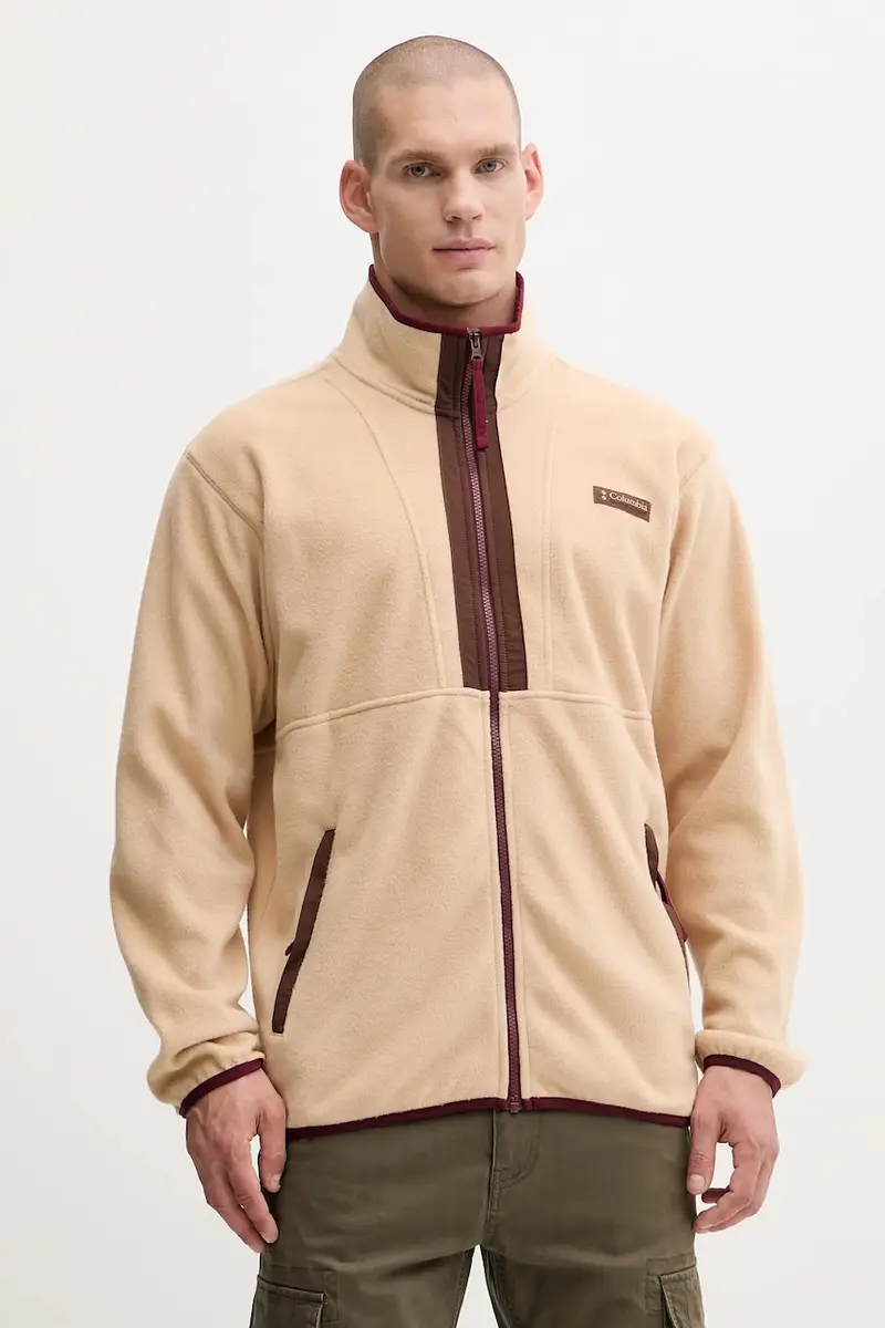 felpa in pile Backbowl II Full Zip Fleece colore grigio 2090851 Beige